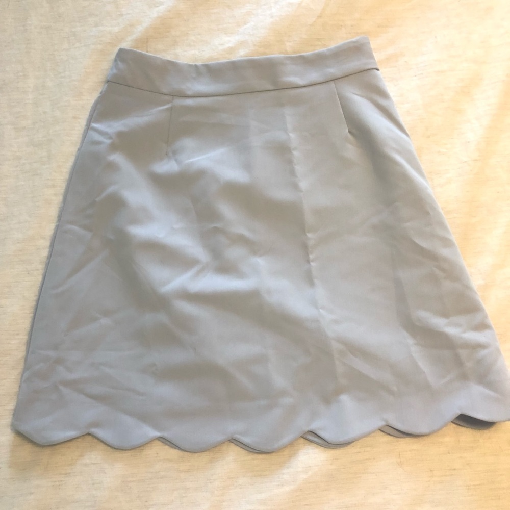 Scalloped business casual skirt
